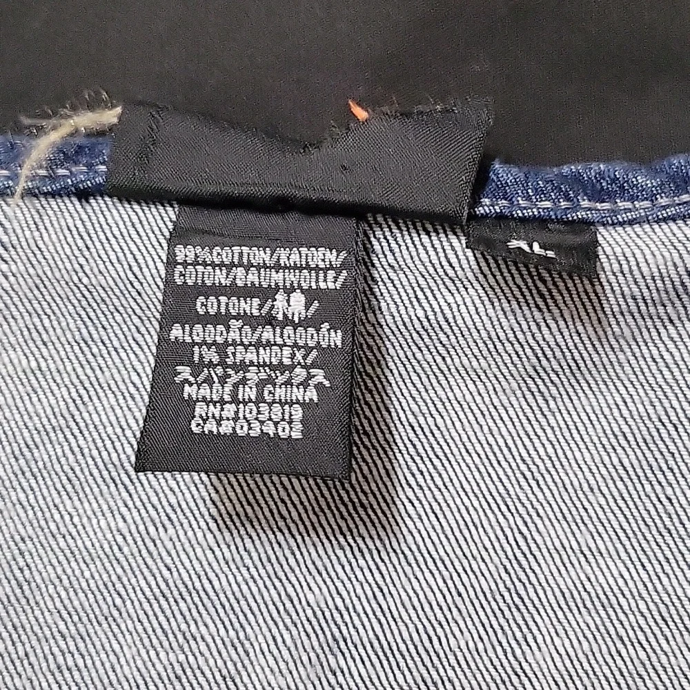 Harley-Davidson Denim Blue Lace-Up Vest - Picture 9 of 9